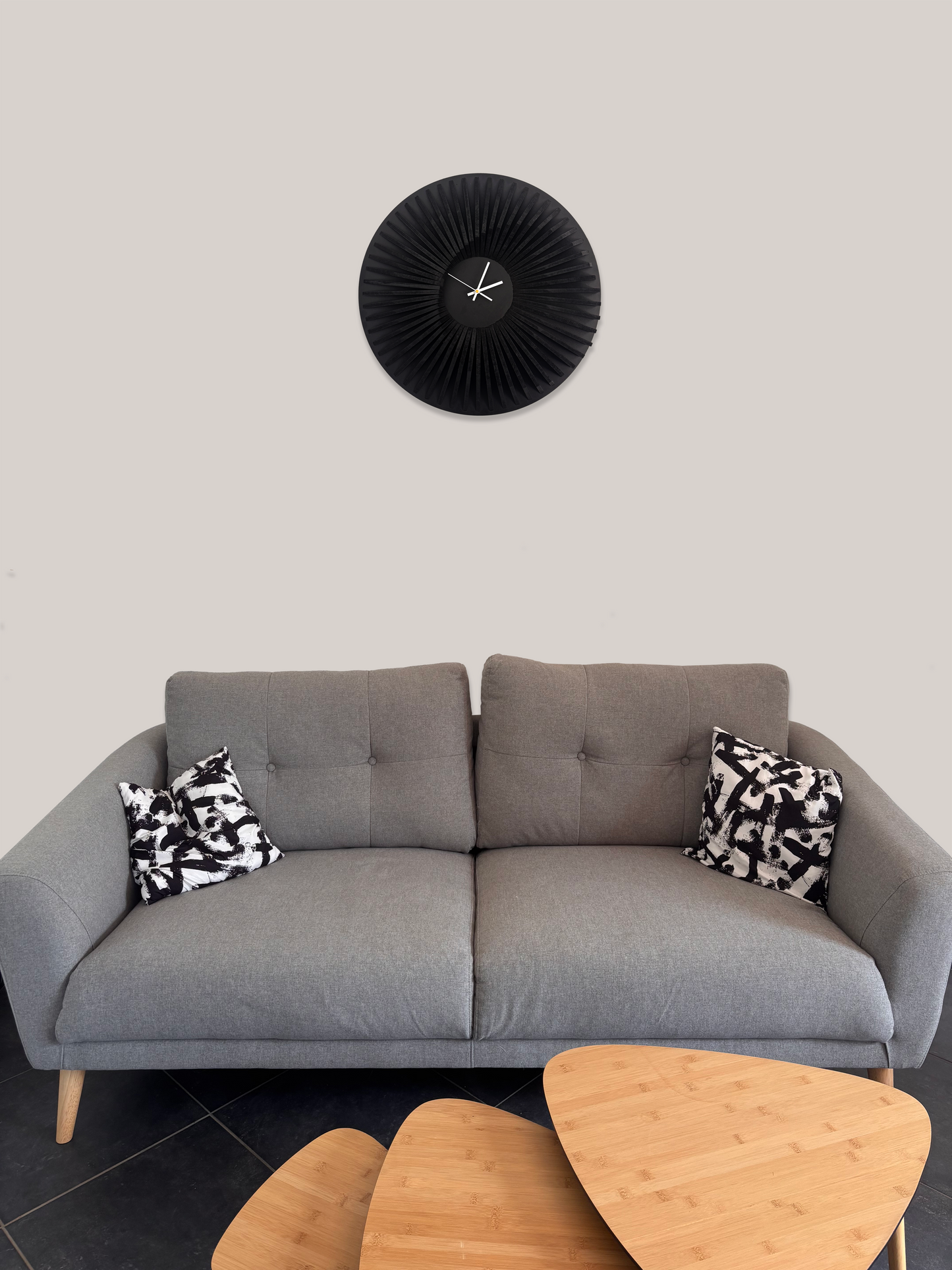 Horloge en bois Unicolor