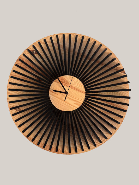 Horloge en bois Bicolor 