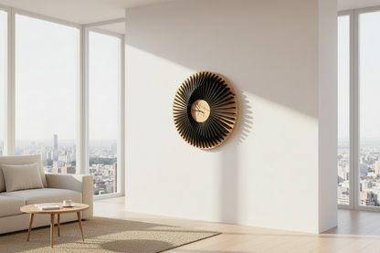 Horloge Murale en Bois Brut – Personnalisable