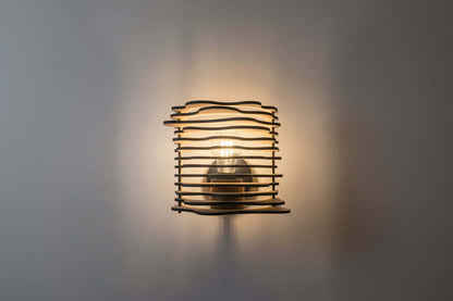 Applique Murale Vague en Bois – Luminaire Artisanal