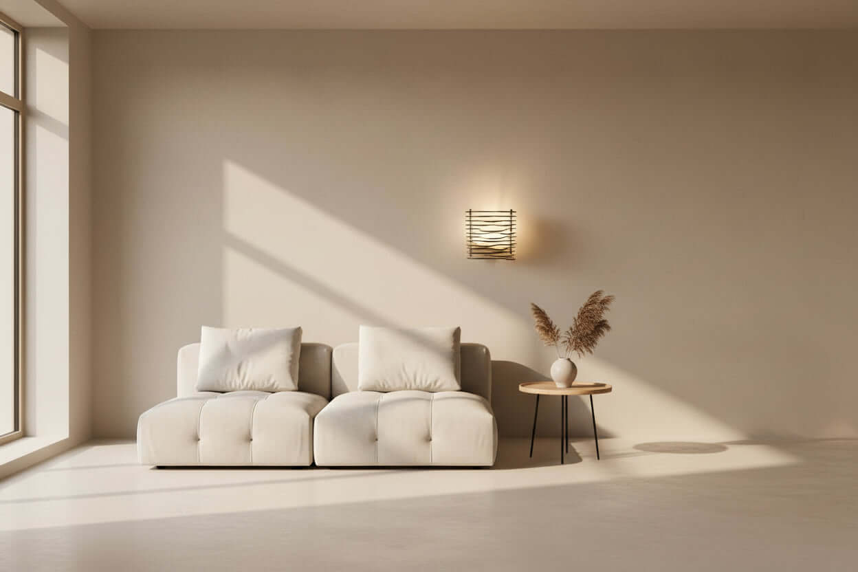 Applique Murale Vague en Bois – Luminaire Artisanal