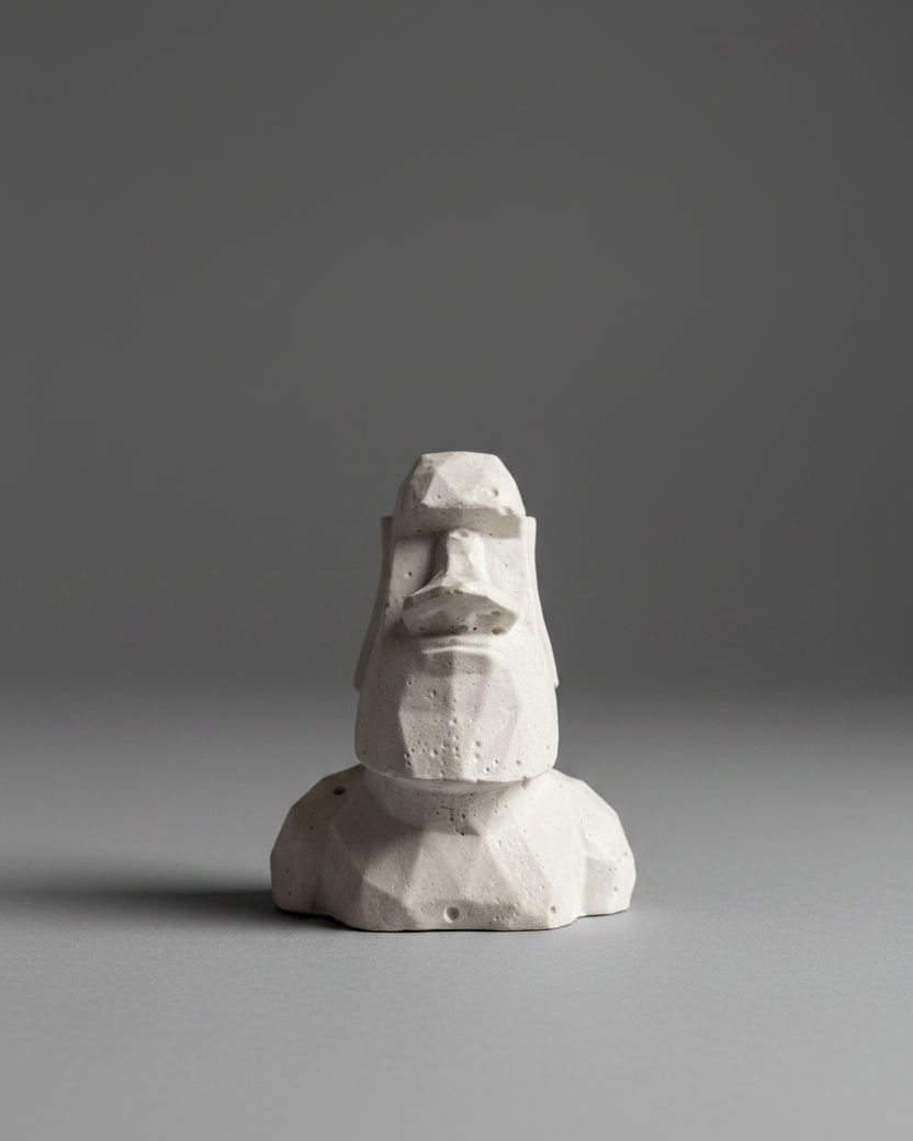 Sculpture Moaï en Béton