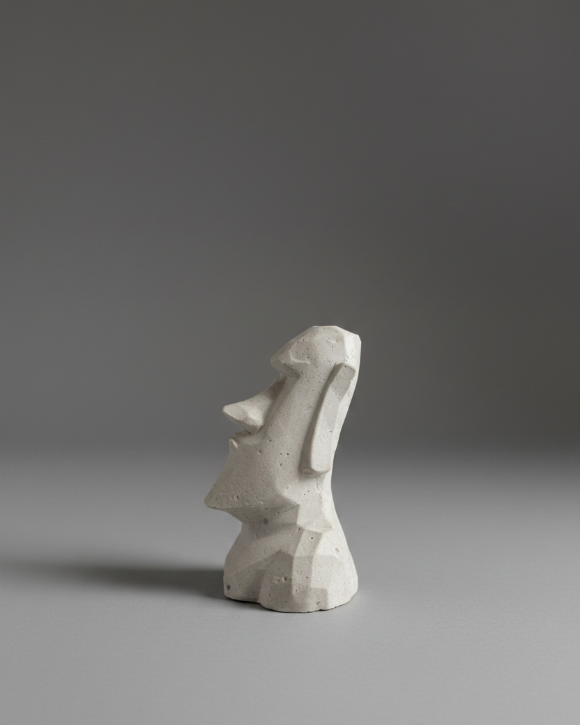 Sculpture Moaï en Béton