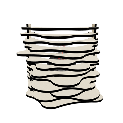 Applique Murale Vague en Bois – Luminaire Artisanal